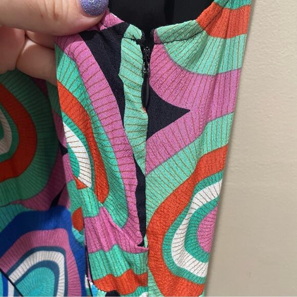 Anthropologie Kenzie Mod Retro Geometric Print Sleeveless Dress Size 8 - Picture 7 of 10
